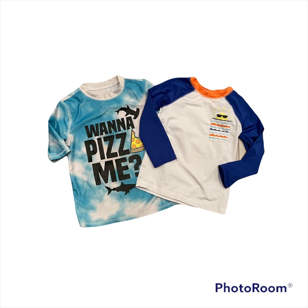 Cat & Jack/Wondernation Swim Shirts Rash Guards size 4-5 Preowned beach pool